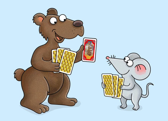 mo und bo haben Karten in der Hand